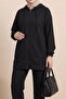 Zippered Hooded Combed Cotton Set - 2