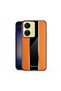 Vivo Y16 Compatible Case Premium Leather Case Orange