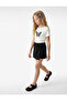 Butterfly Printed Short Sleeve Crew Neck Cotton T-Shirt