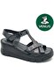 Boobril Genuine Leather Comfort Orthopedic Women's Sandals Black