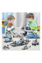 472-Piece Military Battleship Building Block Set,DIY Police Helicopter Patrol Boat,Kids Toy - 7