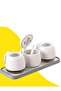 3-Piece Airtight Glass Spice Jar Set,280ml/9.9oz Seasoning Container with Spoon Lid - 2