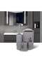 6-Piece Plastic Bathroom Accessories Set, Grey Bath Gift Set with Toothbrush Holder - 7