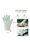 Heat Resistant Silicone Oven Mitts,Waterproof Five-Finger Cooking Gloves,Light Green,2 Pack - 7