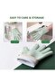 Heat Resistant Silicone Oven Mitts,Waterproof Five-Finger Cooking Gloves,Light Green,2 Pack - 4