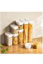 6-Piece Airtight Food Storage Container Set with Lid Lock,Kitchen Pantry Organizer,Acrylic Canister - 3