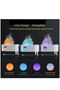 Mini Air Humidifier,Flame Aromatherapy Diffuser,Silent,7-Color LED,120ml,White for Home - 4