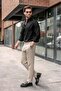 Beige Basic Men's Trousers E6576 - 4