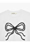 Short Sleeve Crew Neck Bowknot Comfortable Fit Cotton T-Shirt - 5