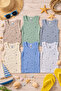 6 Pieces of Comfortable Patterned Undershirts for Boys Aged 2-11, Skin-Friendly, 100% Cotton, Set of 6 - 3