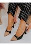 Black Nude Leather (Jake) Skeleton Detail Women's Open Stiletto - 4