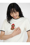 Slim Fit Short Sleeve Crew Neck Modal Blend Dog Embroidered T-Shirt - 2