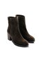 Genuine Leather Zippered Rubber Sole Boots Z590 Yarma Suet Brown 490 C63 (Split Suede Brown) - 2