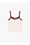 Slim Fit Rope Strap Ribbed Sleeveless Blouse - 4