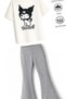 Girl's Full-Fit Top Oversize Bottom Leggings Kur Design44 Bottom Top Set - 3