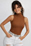 Women's Brown Fisherman Blouse Be317