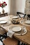 Set of 2 Oval Natural Jute Placemats - White Striped Wicker Placemat 40X30 cm - 5
