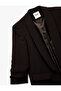 3/4 Sleeve Buttoned Pocket Detailed Double Breasted Collar Blazer Jacket - 6