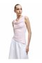 Slim Fit Decorated Collar Asymmetrical Sleeveless Viscose Blouse - 2