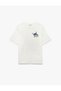 Stitch Licensed Back Printed Short Sleeve Crew Neck Cotton Oversize T-Shirt - 4
