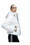 Hooded Long Sleeve Faux Fur Inside Zippered Pockets Puffer Coat