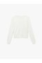 Long Sleeve Crew Neck Stone Knit Sweater - 4
