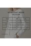 Women's Off-White Scuba Fabric Metal Gold Button Pocket Cover Detailed Waist-Length Crew Neck Jacket - 4