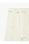 Wide-Leg Linen Trousers with Tie Belt Detail and Pockets - 5