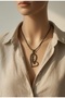 Bohemian Style Necklace with Violin Theme Inside a Heart - 3