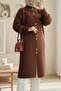 كارديجان ناعم طويل بأزرار أمامية - بني - 3