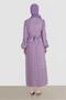 Tie-Up Detailed Patterned Dress 42711 - 4