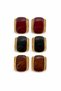 Vintage Gold Earrings with Big Stones Red Black Brown Color Options Stylish Women's Earrings - 2