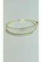 Women's Waterway Diamond Pattern Zircon Stone Gold Cuff Bracelet – Stylish and Fits Any Wrist - 3