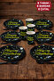 Happy Birthday Written Black Cardboard Plate Cup Set Birthday Special Day Celebration Ornament