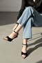 Mihri Black Suede (8 cm) Pointed Toe Heeled Shoes - 3
