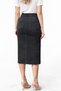 Women's Front Slit High Waist Pocketed Midi Length Denim Skirt - 6