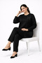 Women's mid-life regular fit two-thread combed cotton tunic and pants two-piece set 4389 - 6