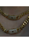 Gold Embellished Clip Necklace - 5