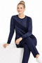 Women's mid-age combed cotton tunic and pants set 30594 - 6