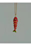 Steel Red Fish Necklace - 4