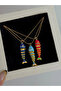 Steel Red Fish Necklace - 8