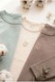 100% Cotton Triple Bodysuit with Snap Fasteners Baby Long Sleeve Newborn Children Unisex - 2