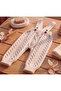 Unisex Baby Thick Tights Salopet with Knitted Diamond Pattern and Adjustable Straps (0-2 Years)