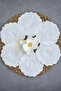 Set of 6 Floral Embroidered Presentation Napkins – Linen Fabric Coffee Napkins & Party Table Napkins - 2