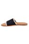 Women's Black Braided Slippers - 3