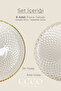 6-Piece Aden Premium Gold Glass Luxury 19 cm Cake Plate Set | Tea Time Coffee Side Serving Plate - 7