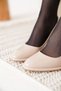 Beige Patent Leather Women's Heeled Shoes Tr18Ms11C - 3