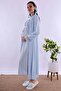 Cotton Maternity and Breastfeeding Set 4 Pieces Effortt - Blue - 4
