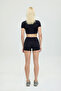 Comfort High Waist Shorts Leggings Black - 7