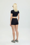 Comfort High Waist Shorts Leggings Black - 6
